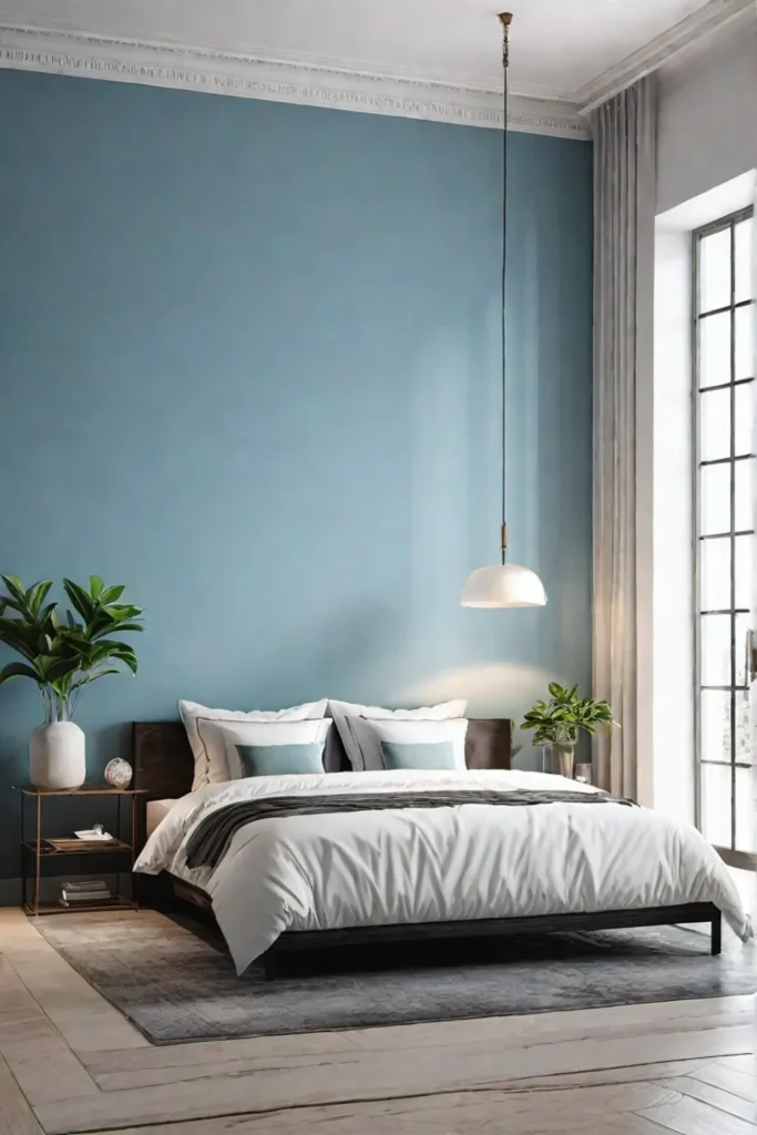 Peaceful bedroom with minimal decor