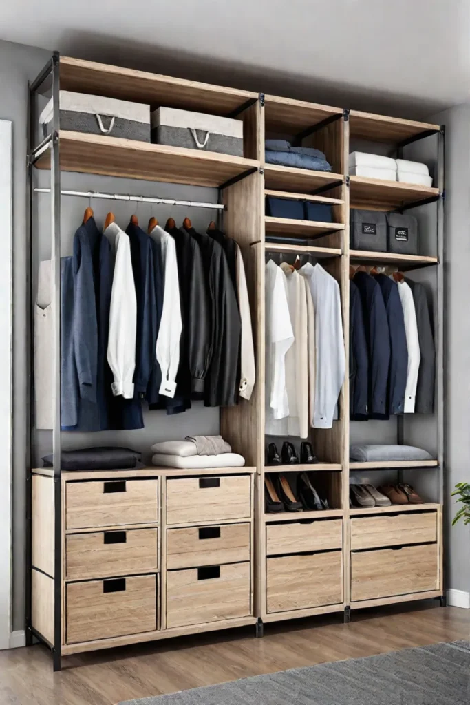 Tidy and efficient wardrobe storage